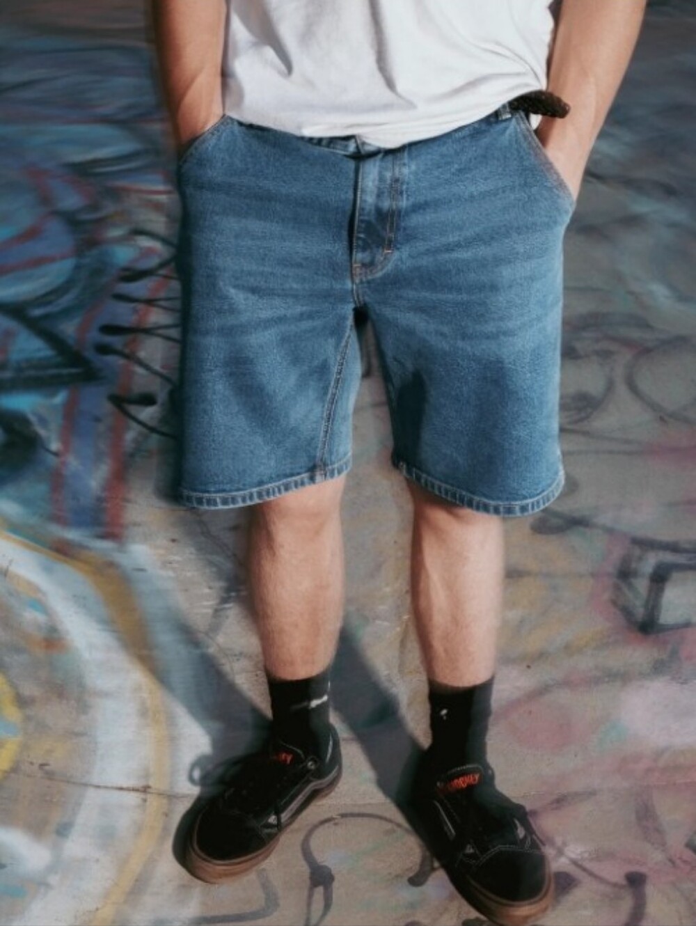 Ripton & Co. DTJ Skid Denim Jorts Shorts Blue Men's 33 NWT